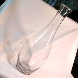 Etched glass decanter